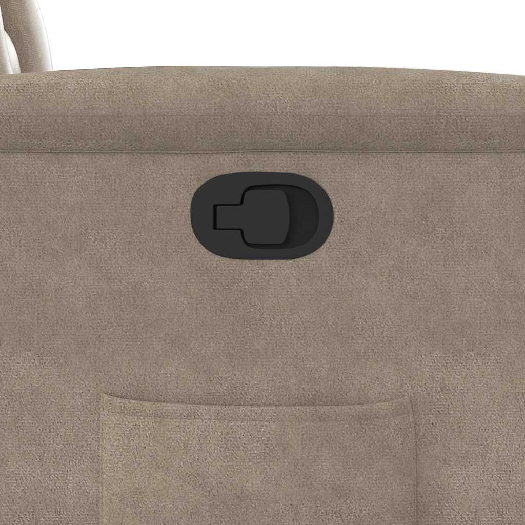 Fauteuil inclinable taupe tissu microfibre