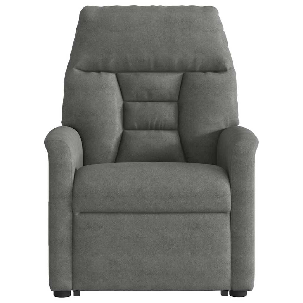 Fauteuil inclinable gris foncé tissu microfibre