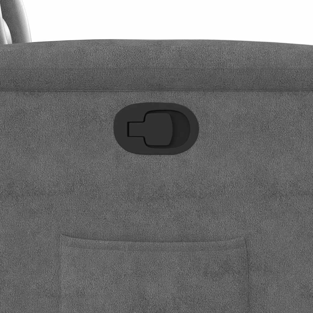 Fauteuil inclinable gris foncé tissu microfibre