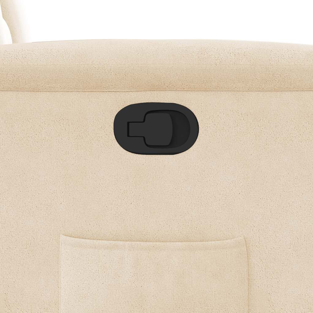 Fauteuil inclinable beige tissu microfibre