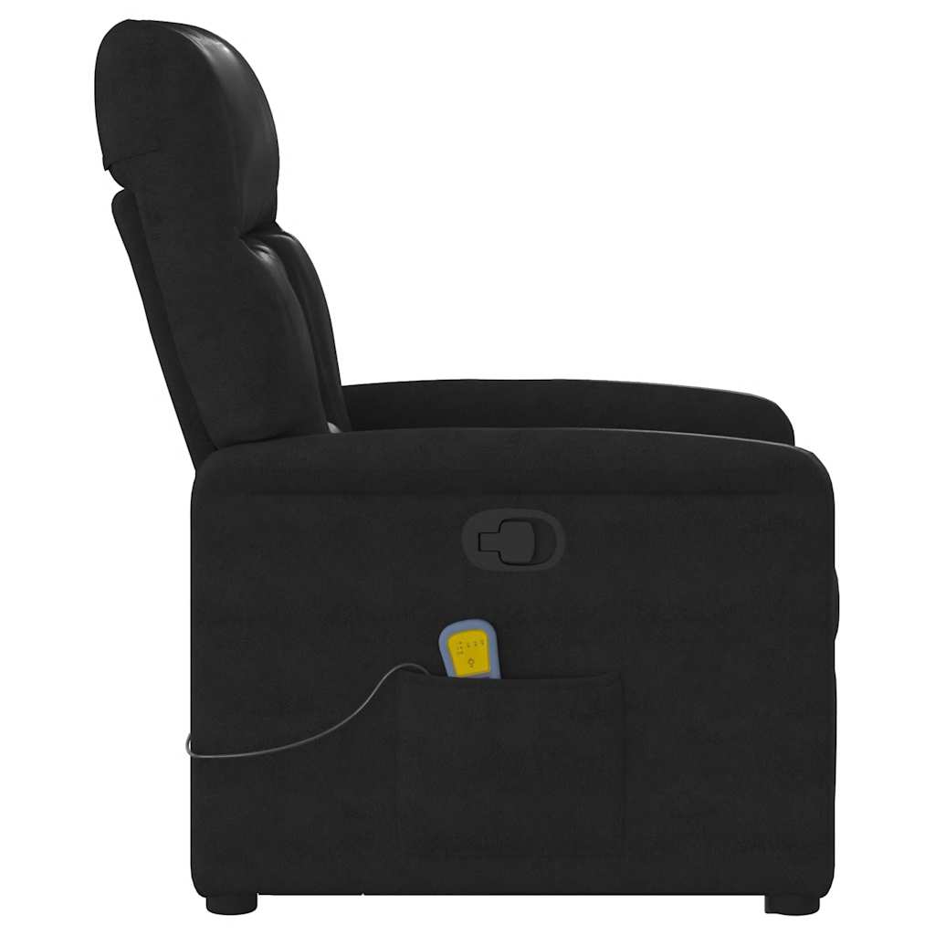 Fauteuil inclinable de massage noir tissu microfibre - XIOS