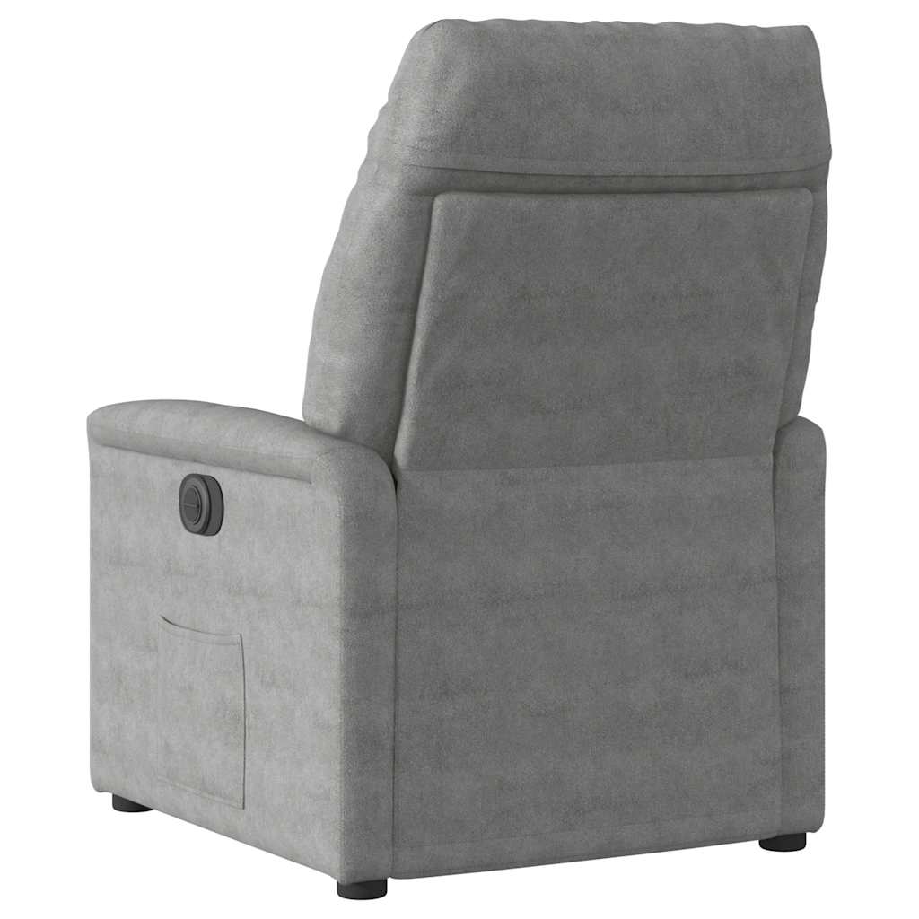 Fauteuil inclinable électrique gris foncé tissu microfibre - XIOS