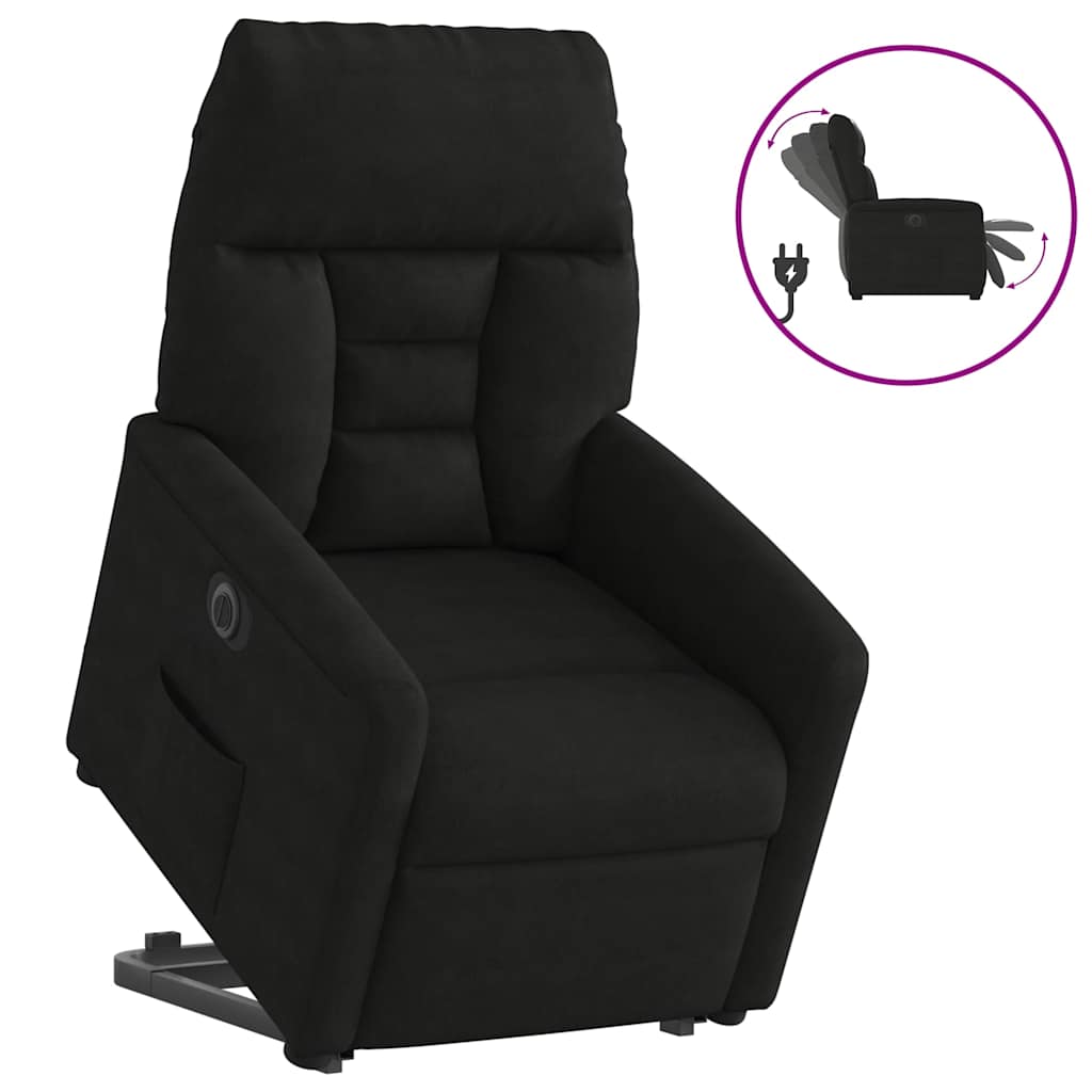 Fauteuil inclinable électrique noir tissu microfibre - XIOS