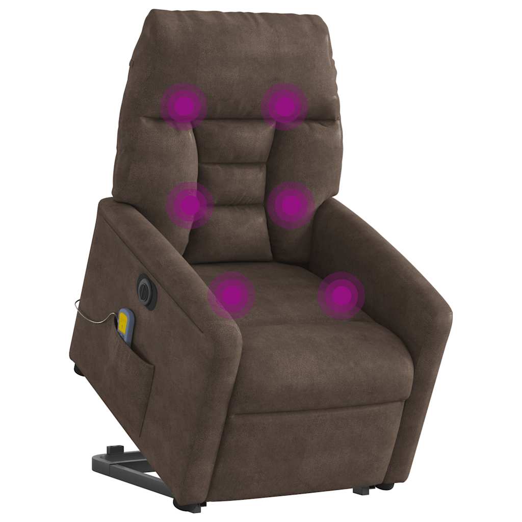 Fauteuil inclinable de massage électrique marron