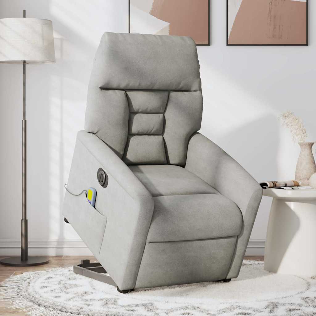 Fauteuil inclinable de massage électrique gris clair