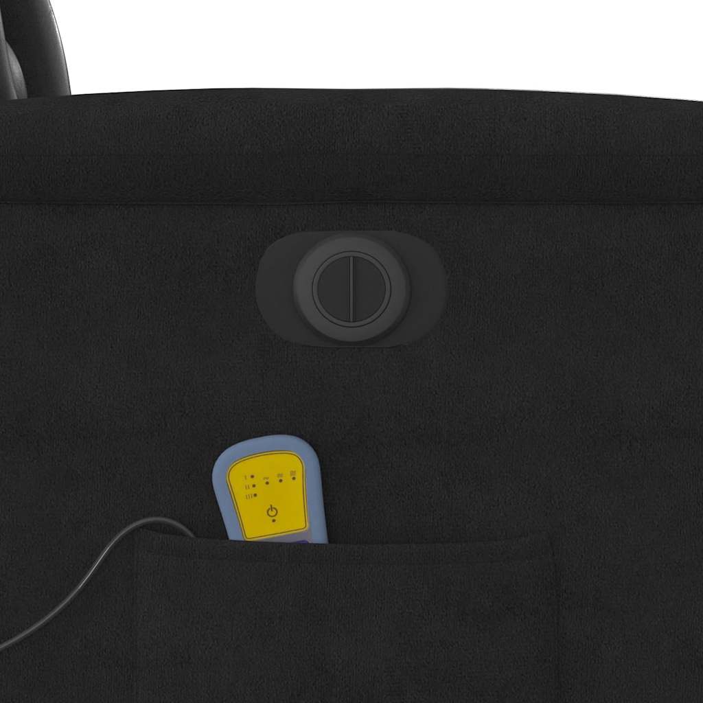 Fauteuil inclinable de massage électrique noir tissu microfibre - XIOS