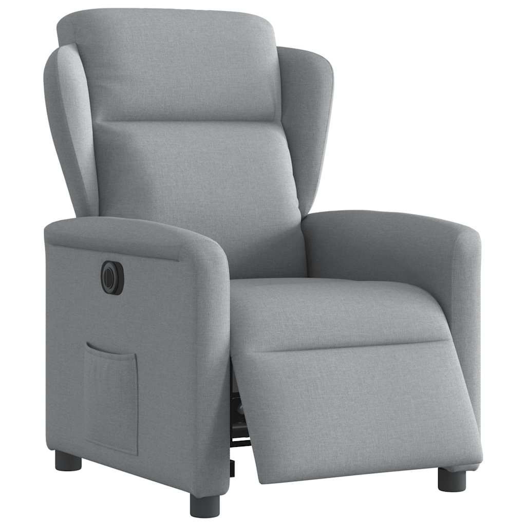 Fauteuil inclinable électrique Gris clair Tissu - XIOS