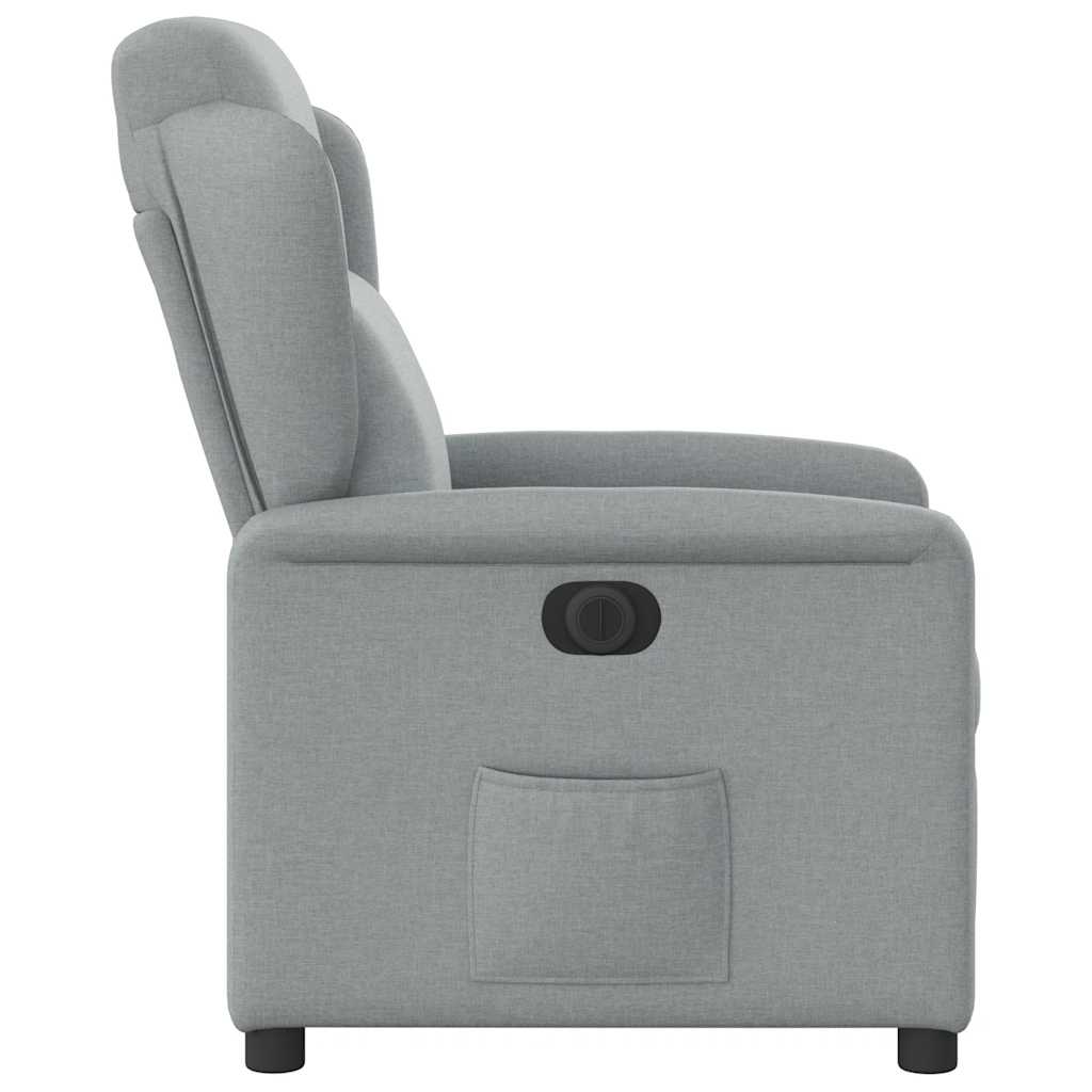 Fauteuil inclinable électrique Gris clair Tissu - XIOS