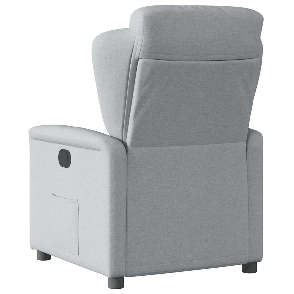 Fauteuil inclinable électrique Gris clair Tissu - XIOS