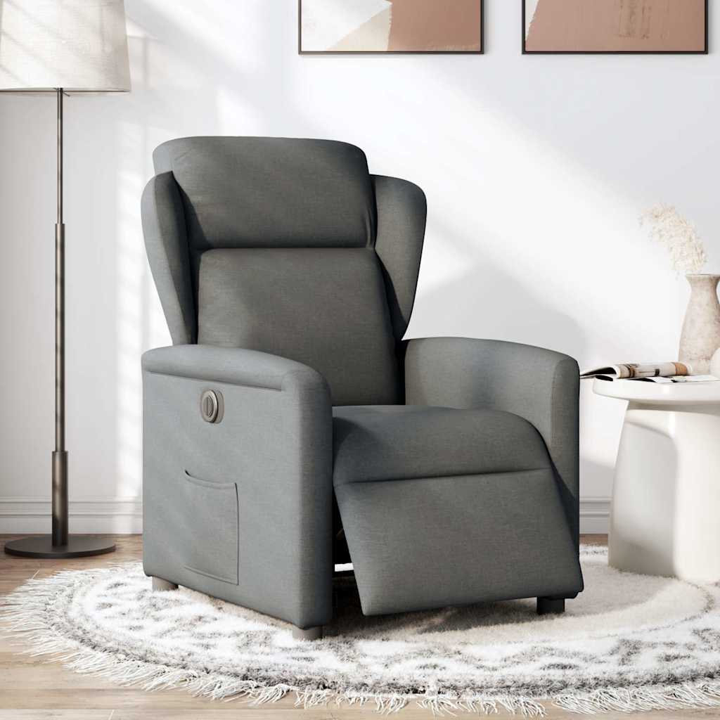 Fauteuil inclinable électrique Gris foncé Tissu - XIOS