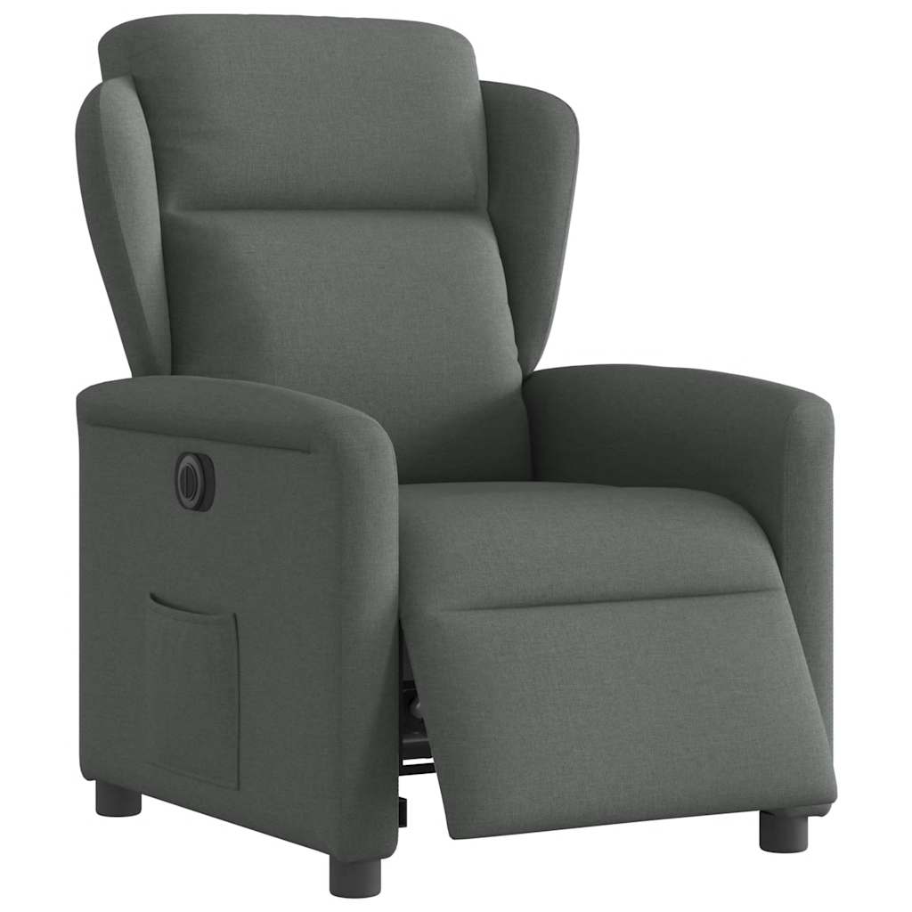Fauteuil inclinable électrique Gris foncé Tissu - XIOS
