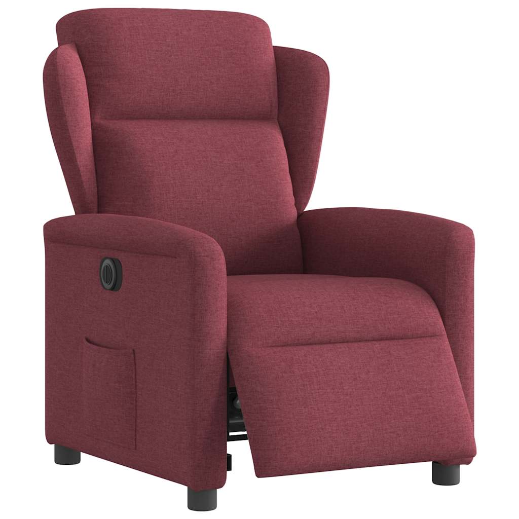 Fauteuil inclinable électrique Rouge bordeaux Tissu - XIOS