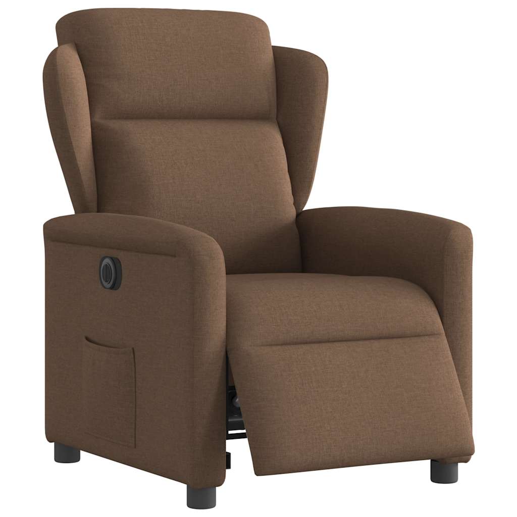 Fauteuil inclinable électrique Marron Tissu - XIOS