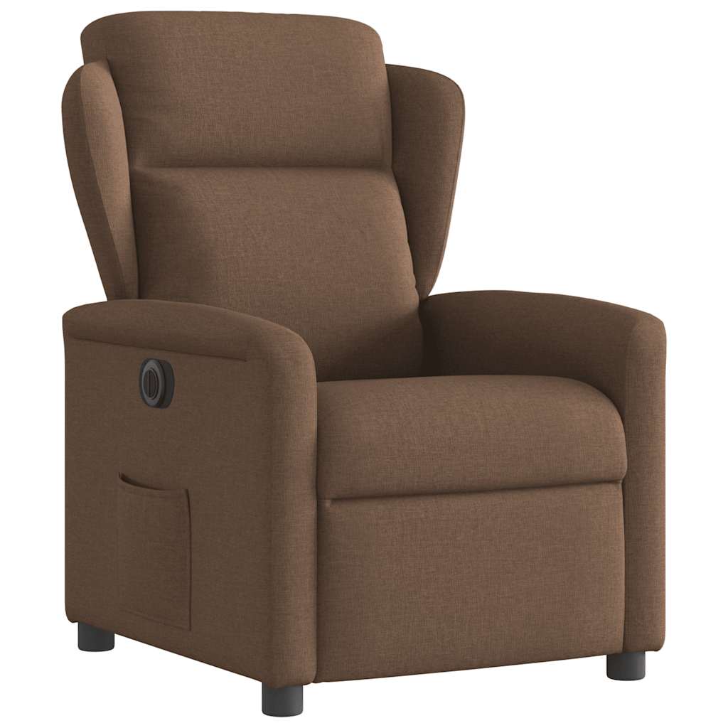Fauteuil inclinable électrique Marron Tissu - XIOS