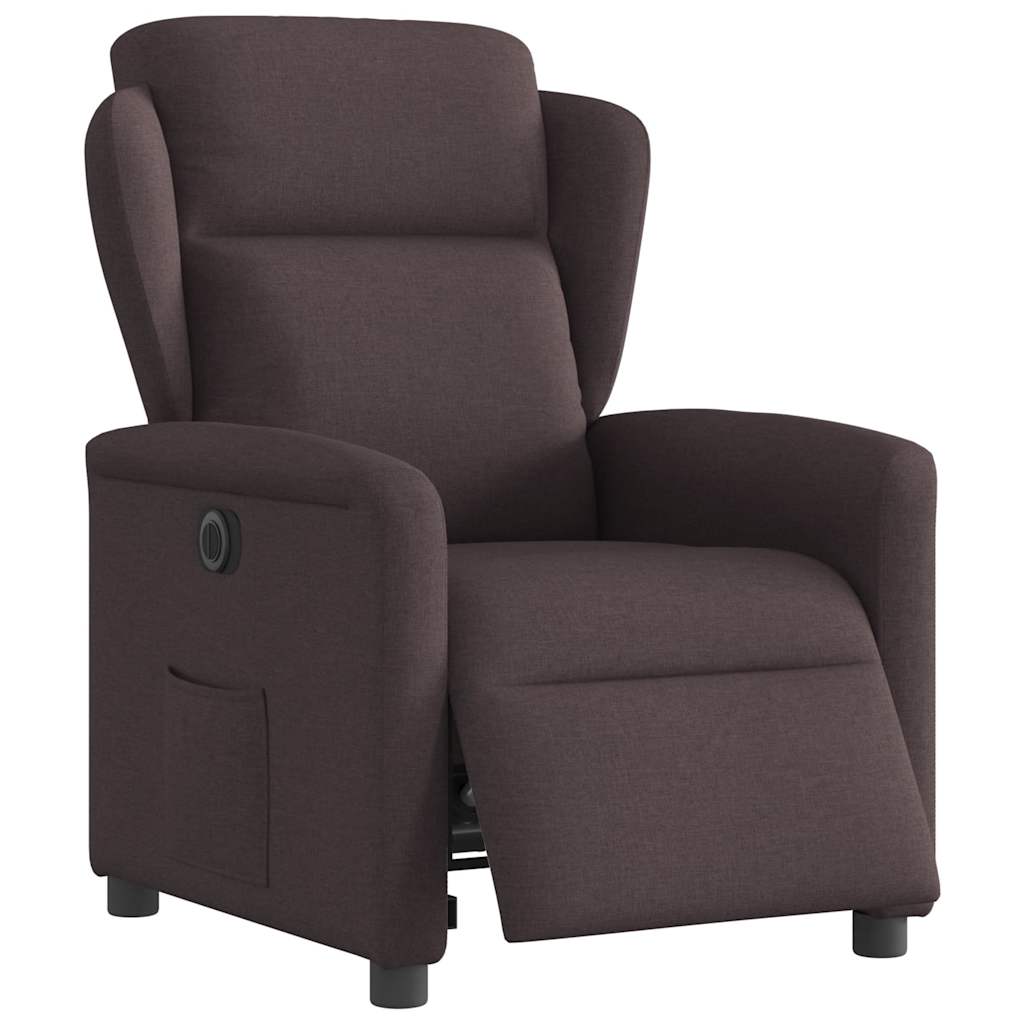 Fauteuil inclinable électrique Marron foncé Tissu - XIOS
