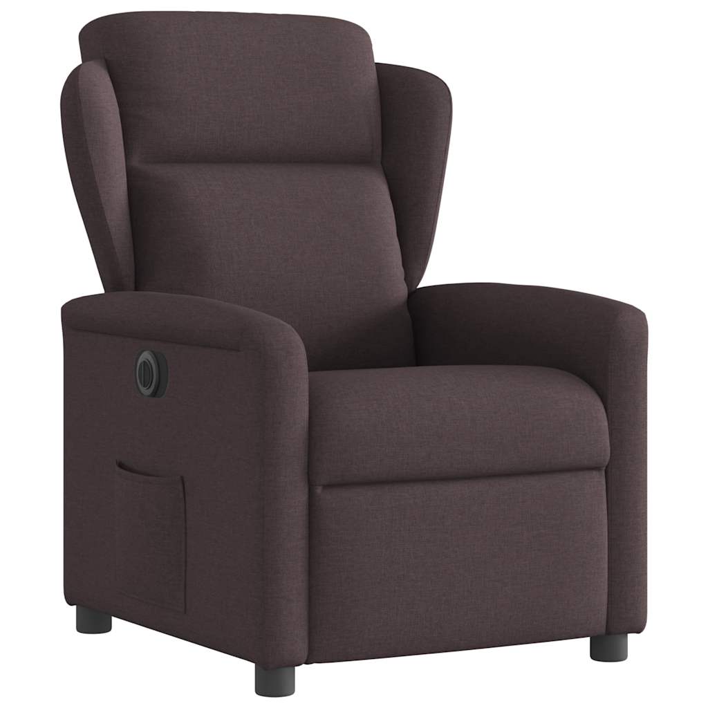 Fauteuil inclinable électrique Marron foncé Tissu - XIOS