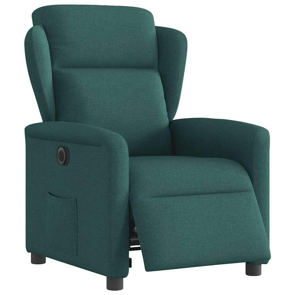 Fauteuil inclinable électrique Vert foncé Tissu - XIOS