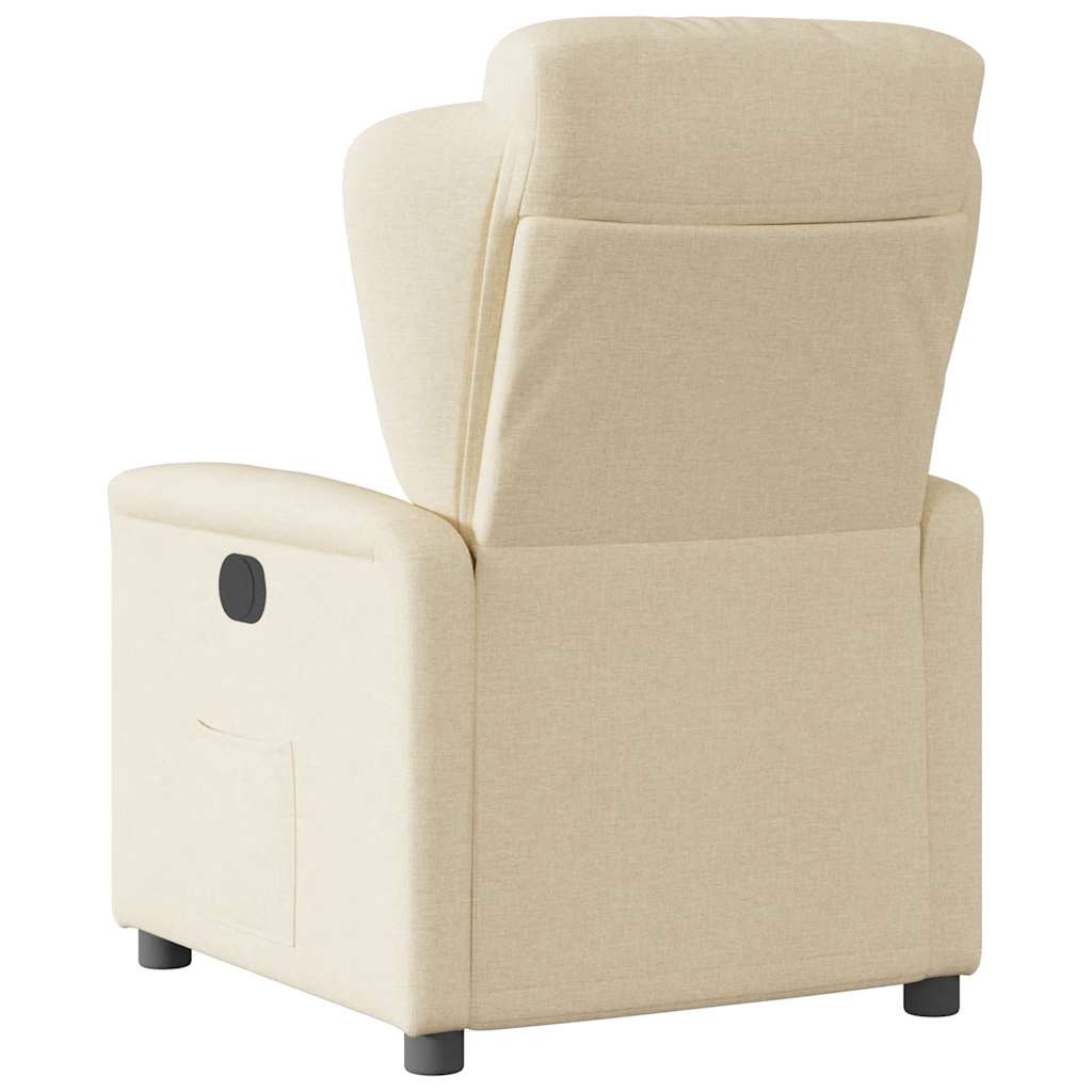 Fauteuil inclinable électrique Crème Tissu - XIOS