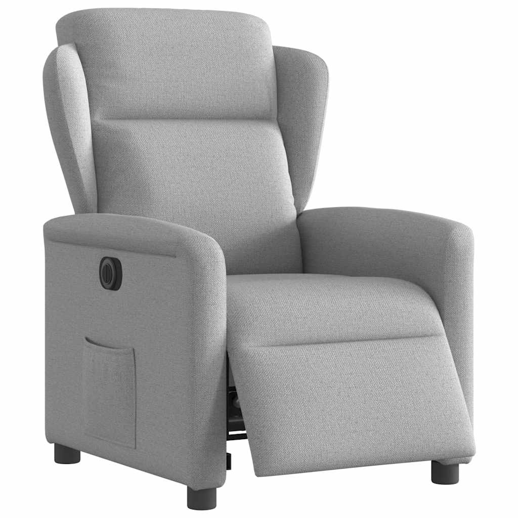 Fauteuil inclinable électrique gris nuage tissu - XIOS
