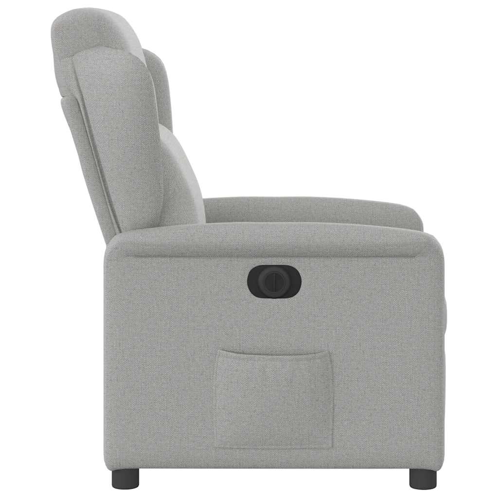 Fauteuil inclinable électrique gris nuage tissu - XIOS