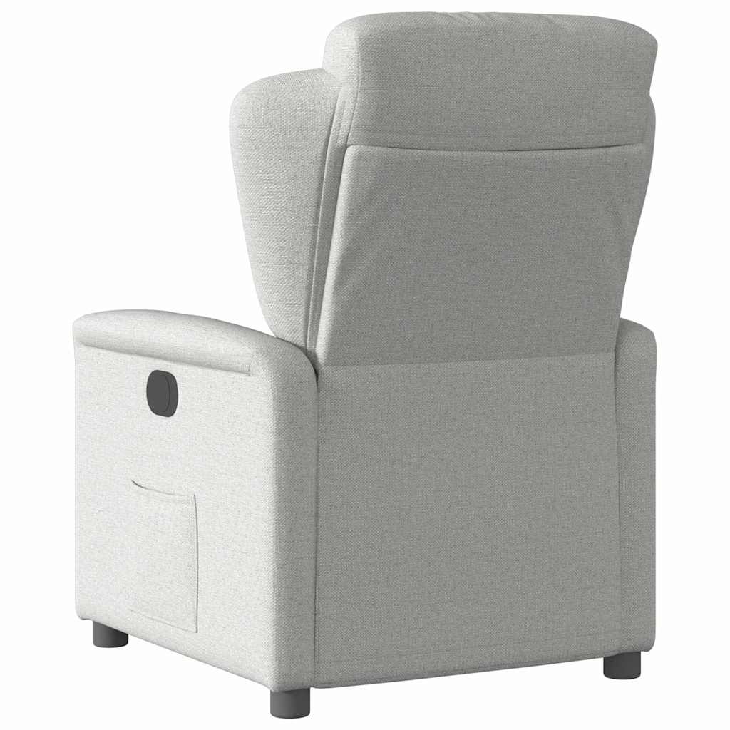 Fauteuil inclinable électrique gris nuage tissu - XIOS