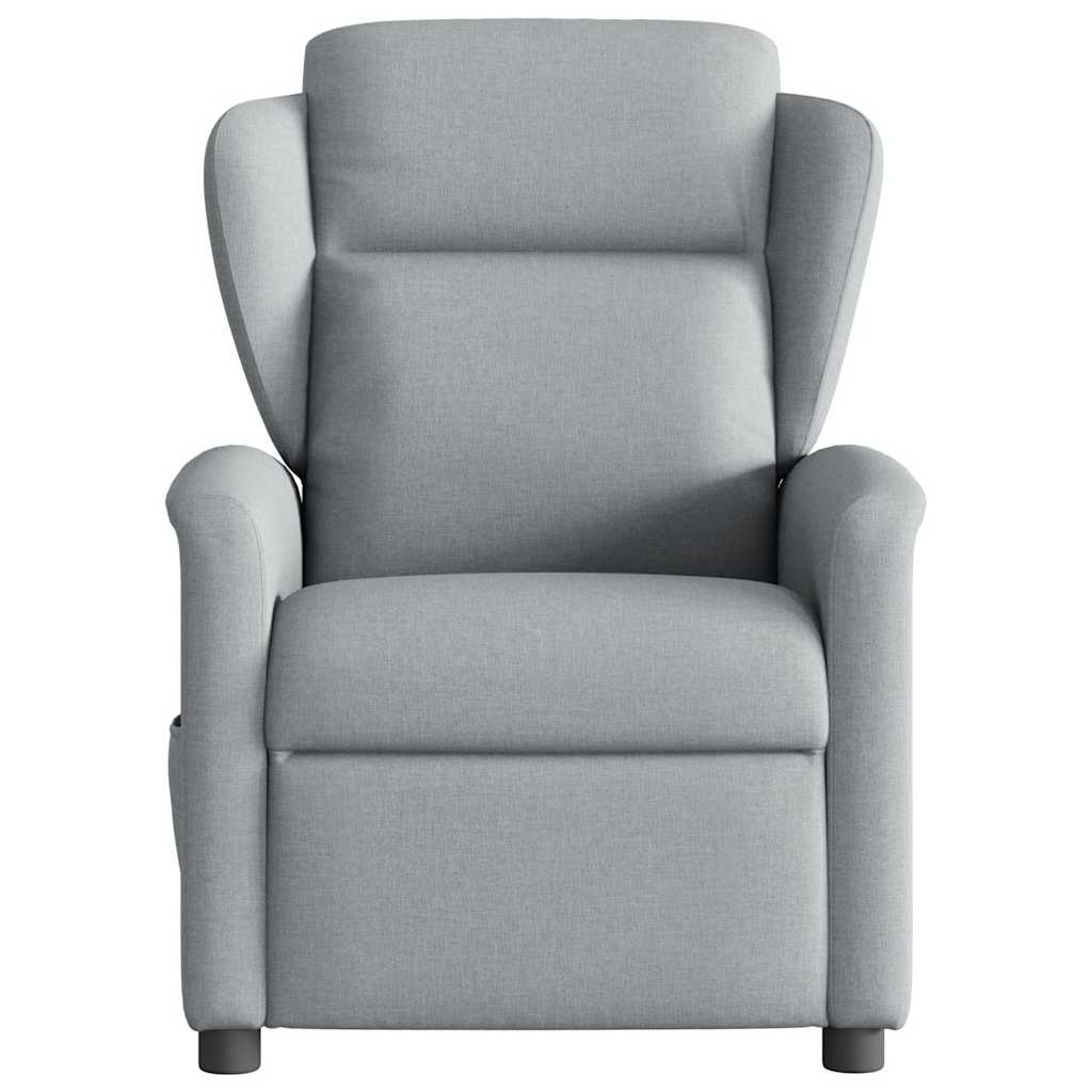 Fauteuil de massage inclinable électrique gris clair tissu - XIOS