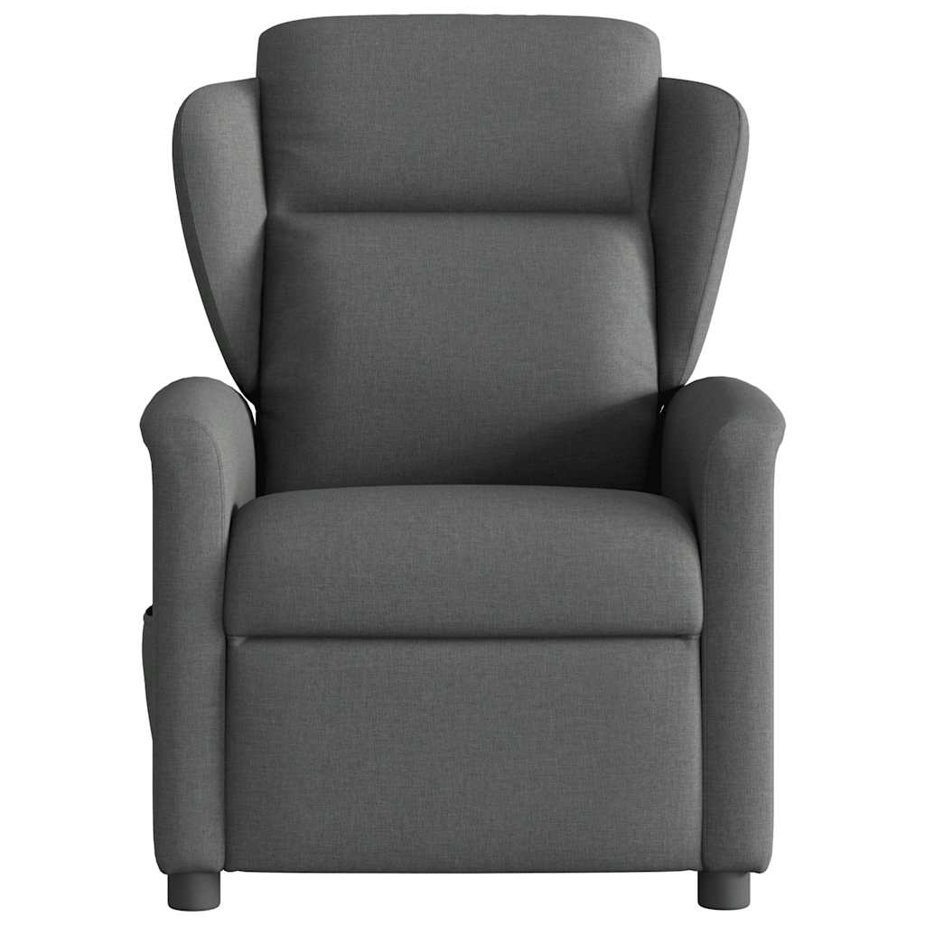 Fauteuil inclinable de massage électrique gris foncé tissu - XIOS
