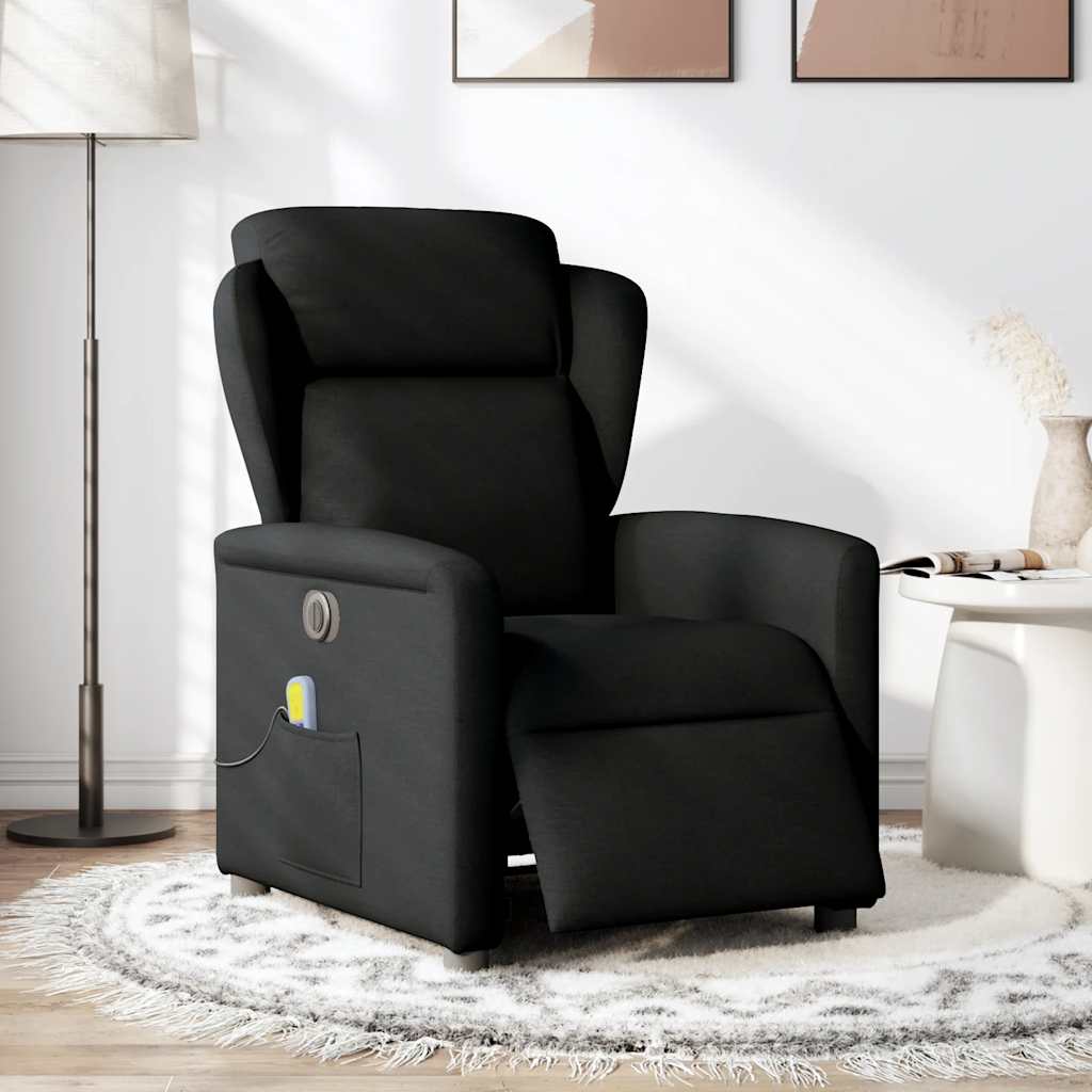 Fauteuil de massage inclinable électrique Noir Tissu - XIOS