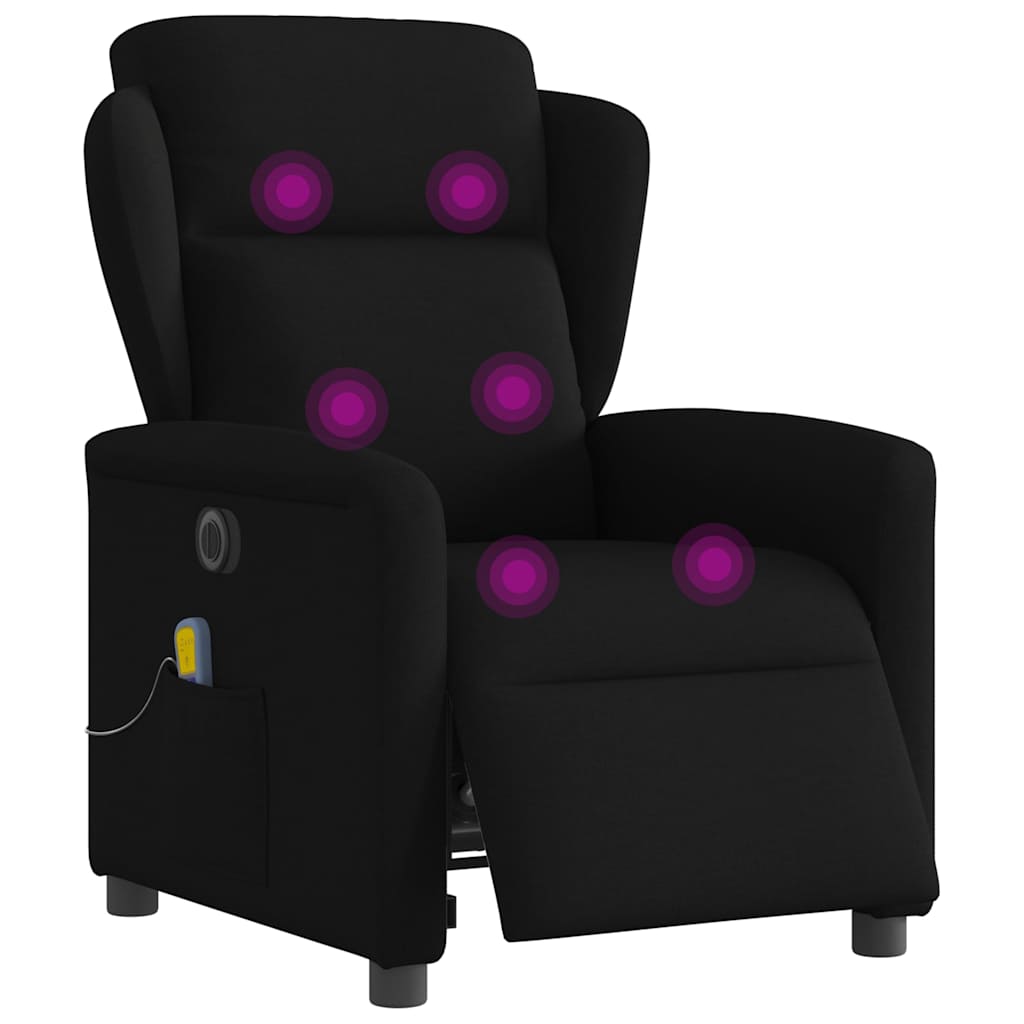 Fauteuil de massage inclinable électrique Noir Tissu - XIOS