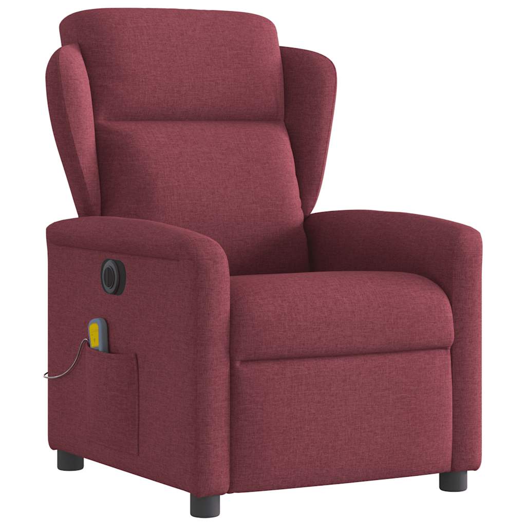 Fauteuil de massage inclinable électrique Rouge bordeaux Tissu - XIOS