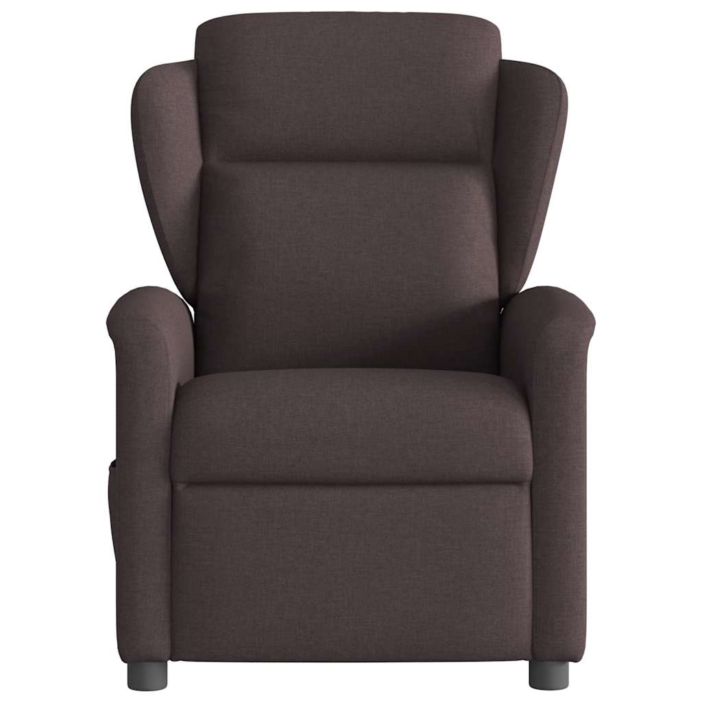 Fauteuil de massage inclinable électrique Marron foncé Tissu - XIOS