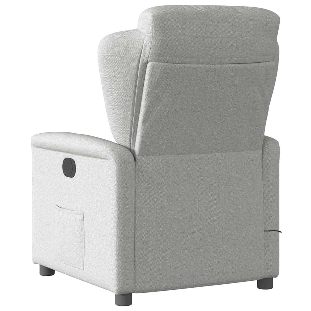 Fauteuil de massage inclinable électrique gris nuage tissu - XIOS