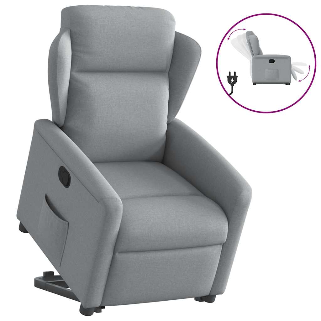 Fauteuil inclinable Gris clair Tissu - XIOS