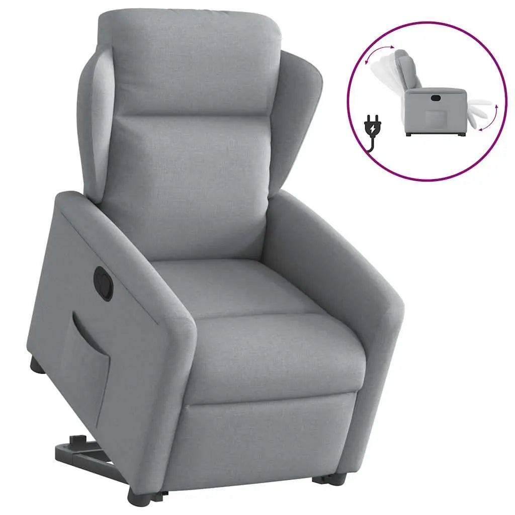 Fauteuil inclinable Gris clair Tissu - XIOS