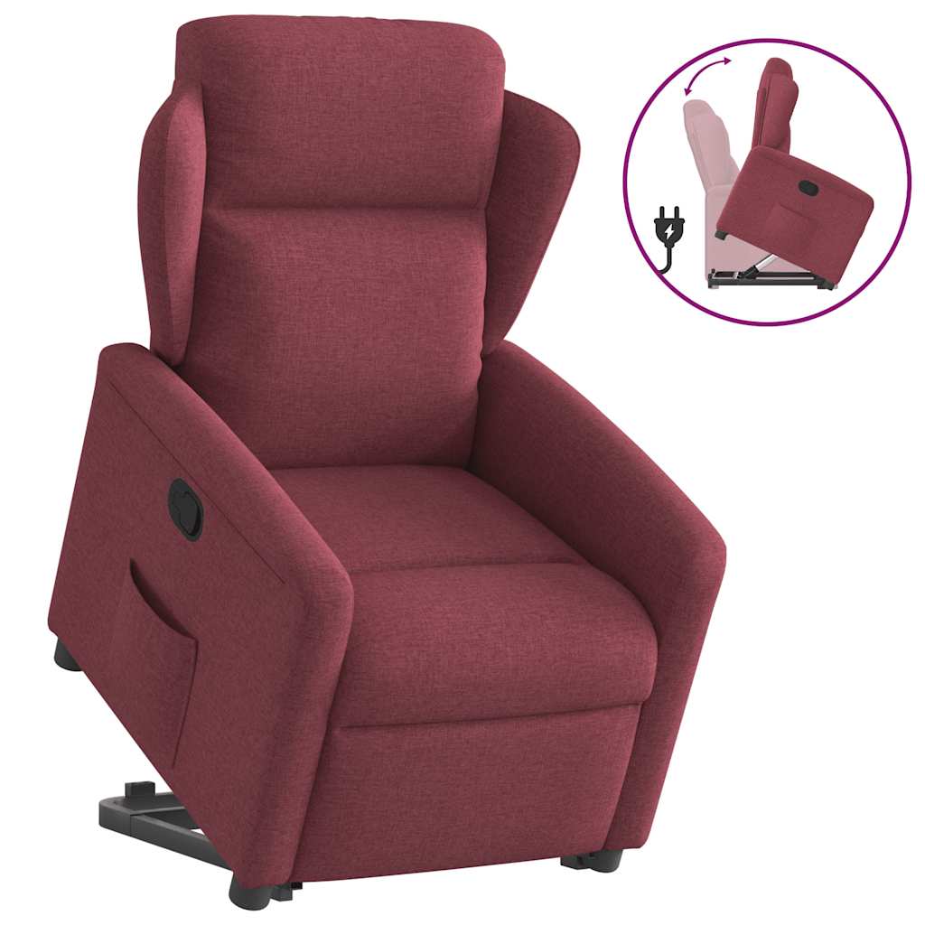 Fauteuil inclinable rouge bordeaux tissu - XIOS