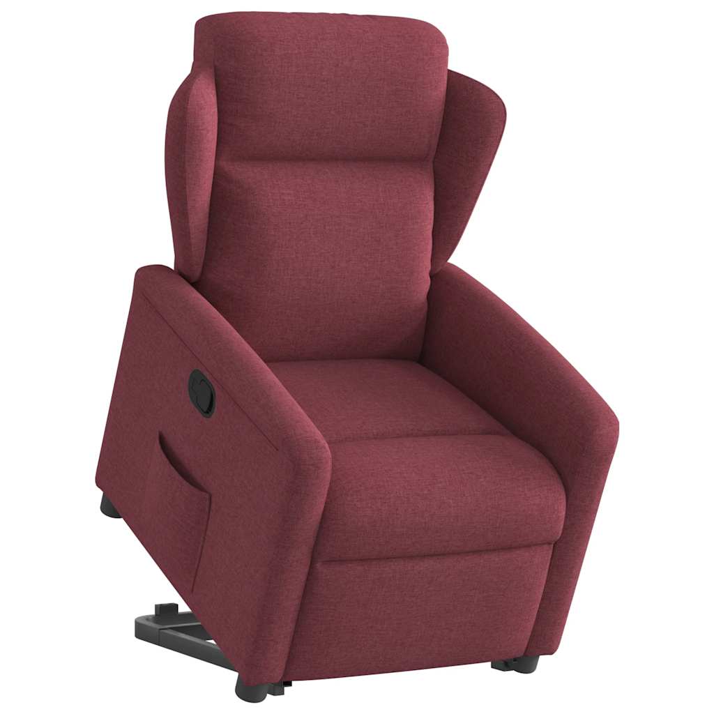 Fauteuil inclinable rouge bordeaux tissu - XIOS