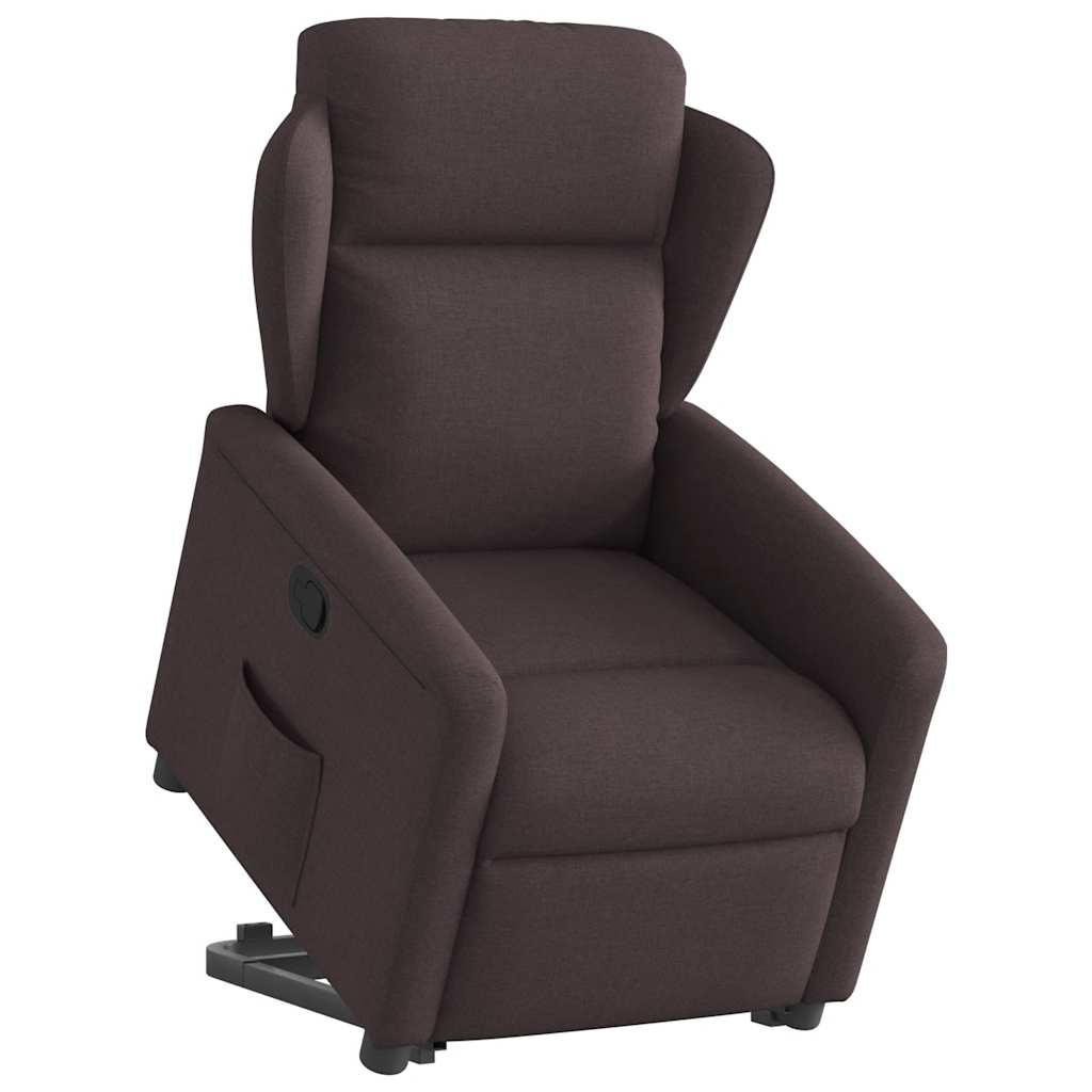 Fauteuil inclinable marron foncé tissu - XIOS