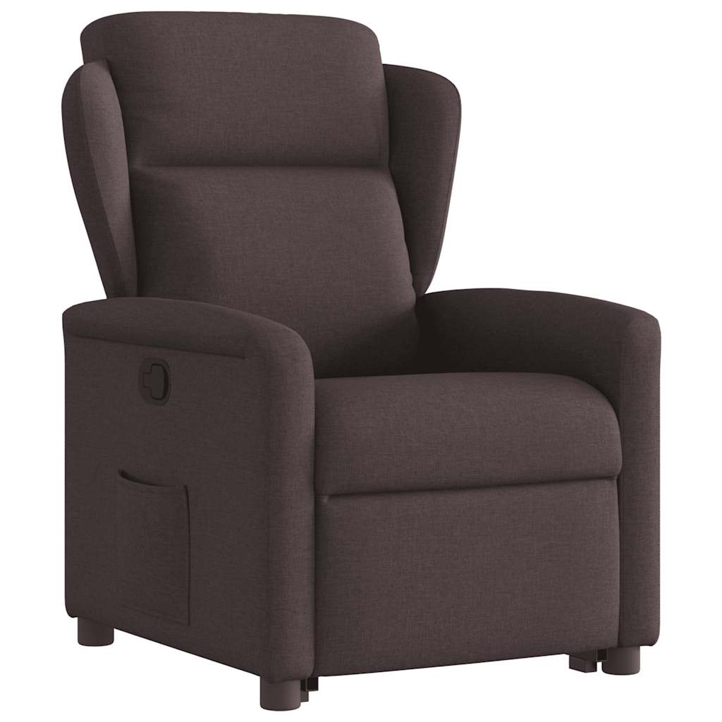 Fauteuil inclinable marron foncé tissu - XIOS