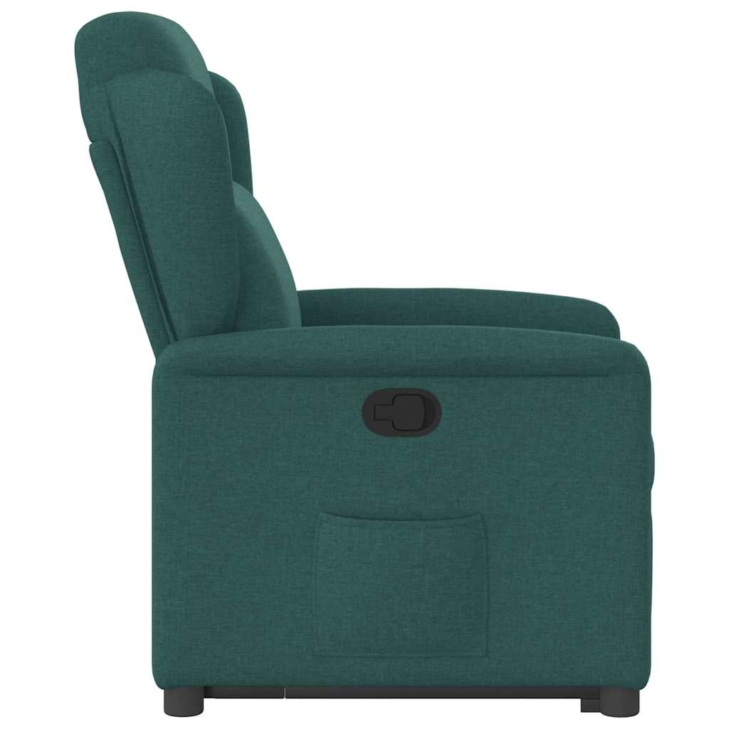 Fauteuil inclinable vert foncé tissu - XIOS