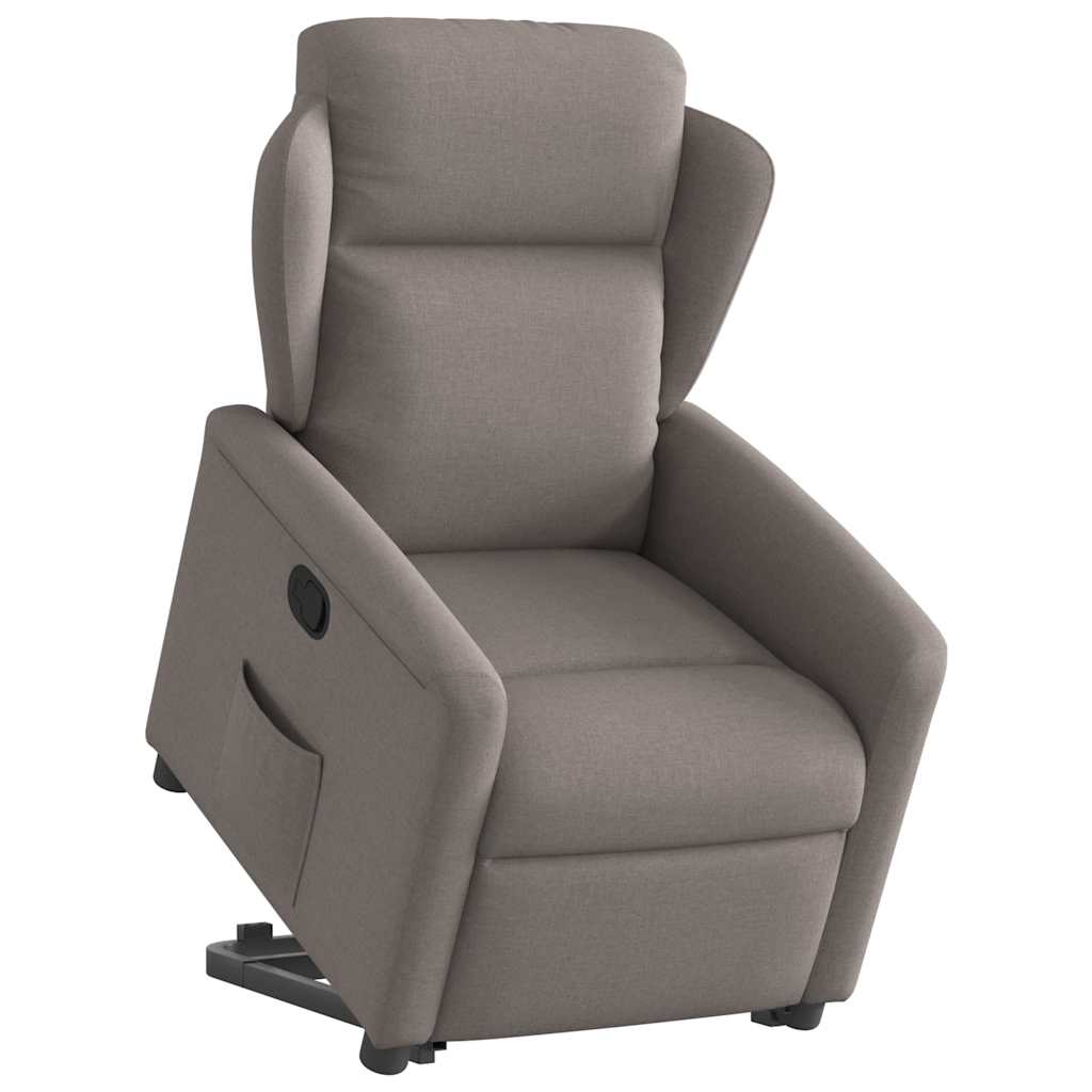 Fauteuil inclinable taupe tissu - XIOS