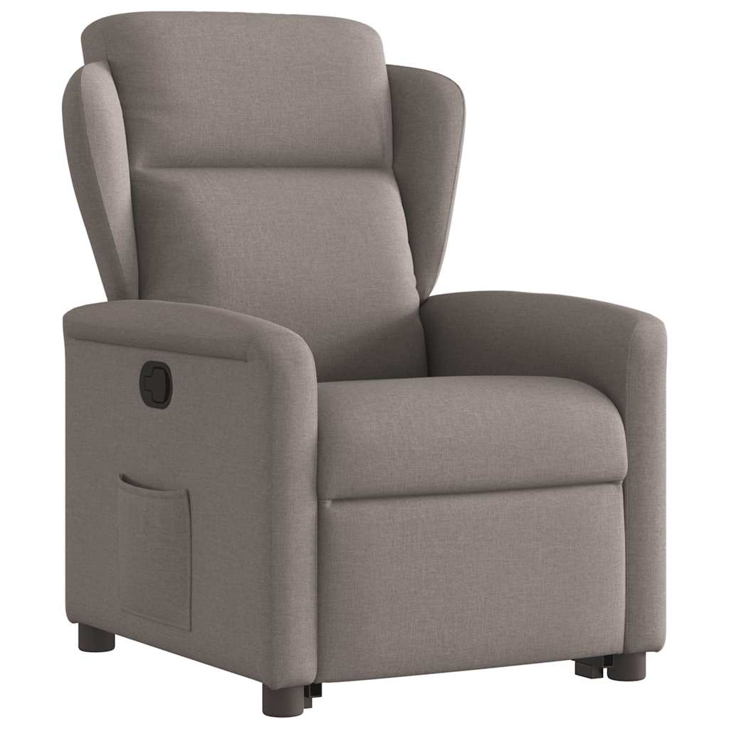 Fauteuil inclinable taupe tissu - XIOS