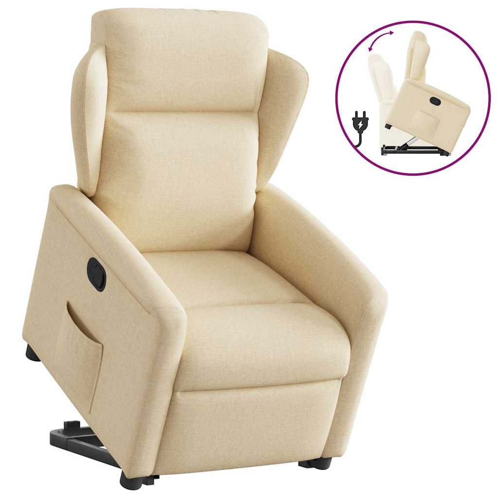 Fauteuil inclinable Crème Tissu - XIOS