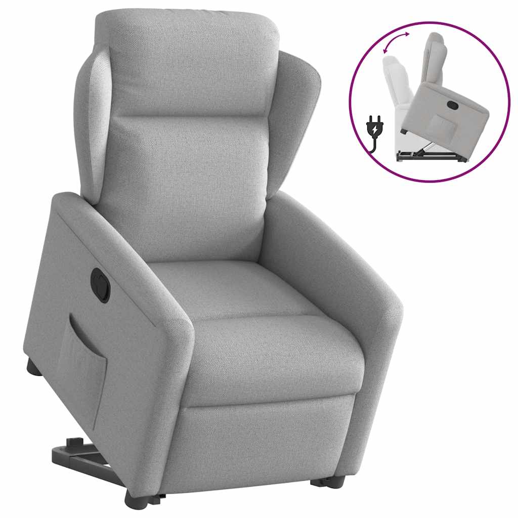 Fauteuil inclinable gris nuage tissu - XIOS
