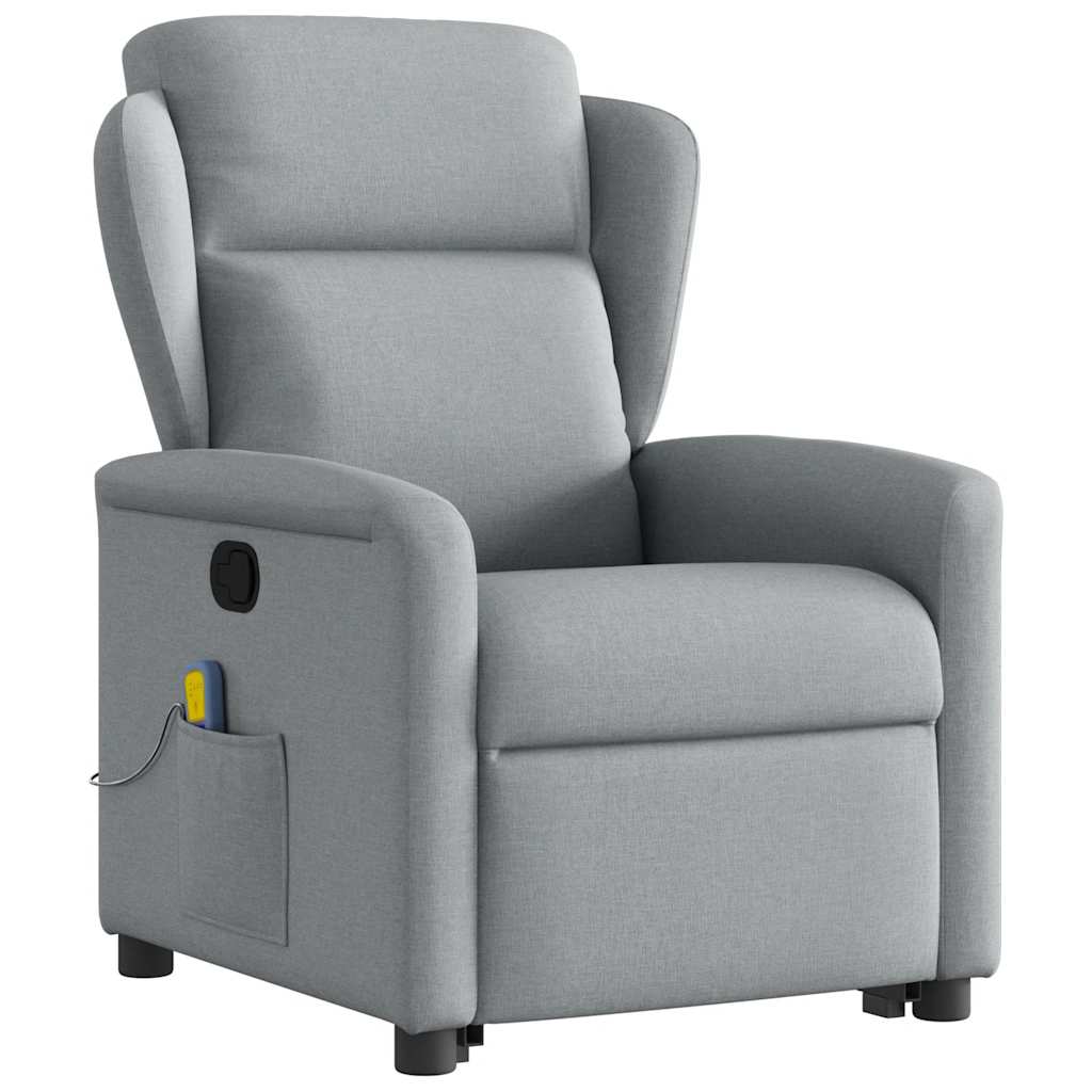 Fauteuil de massage inclinable Gris clair Tissu - XIOS