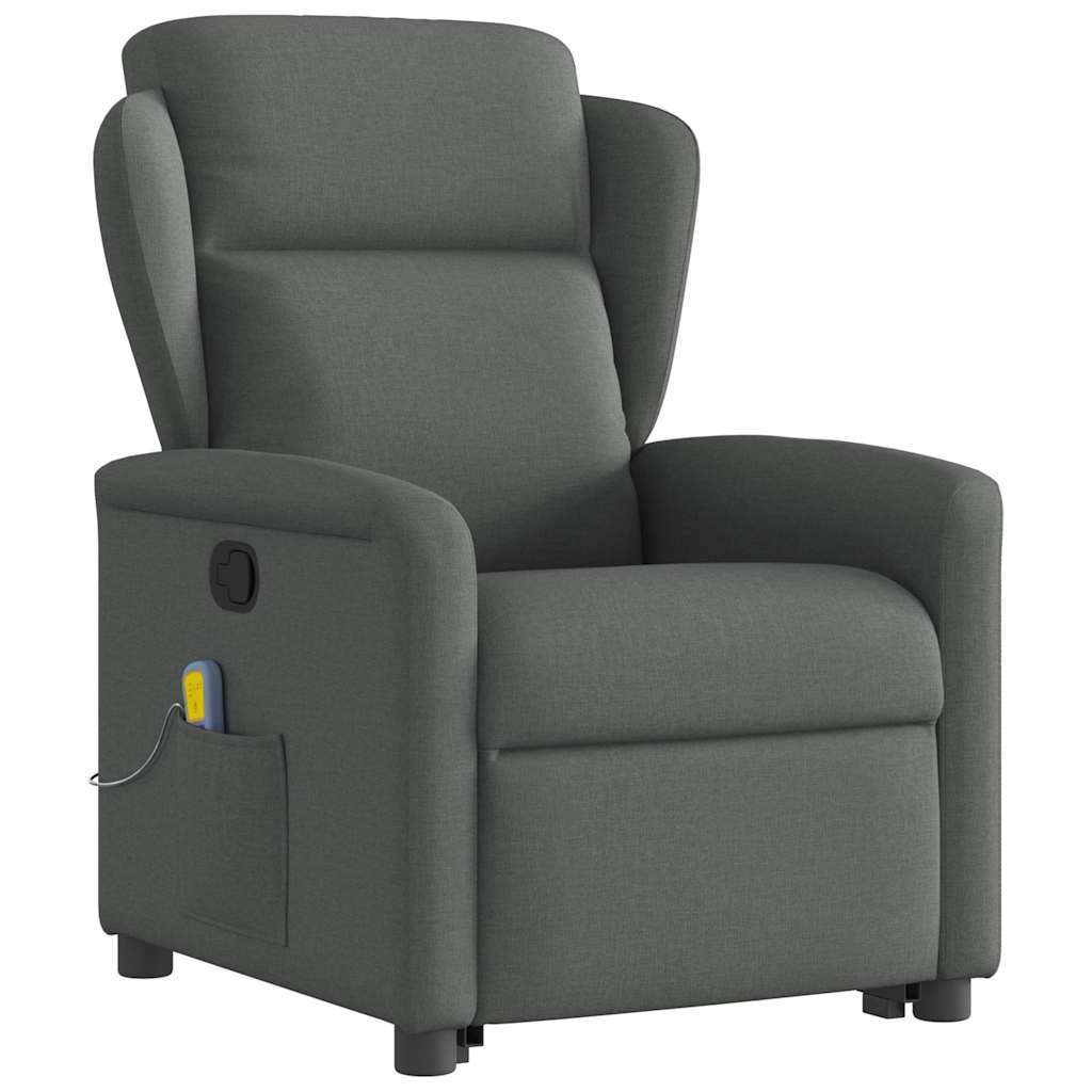 Fauteuil de massage inclinable Gris foncé Tissu - XIOS