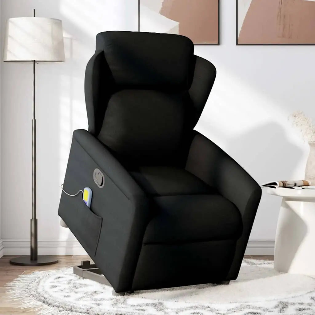 Fauteuil de massage inclinable Noir Tissu - XIOS