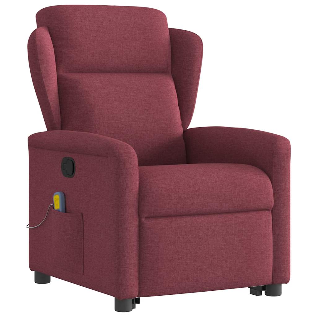 Fauteuil inclinable de massage Rouge bordeaux Tissu - XIOS