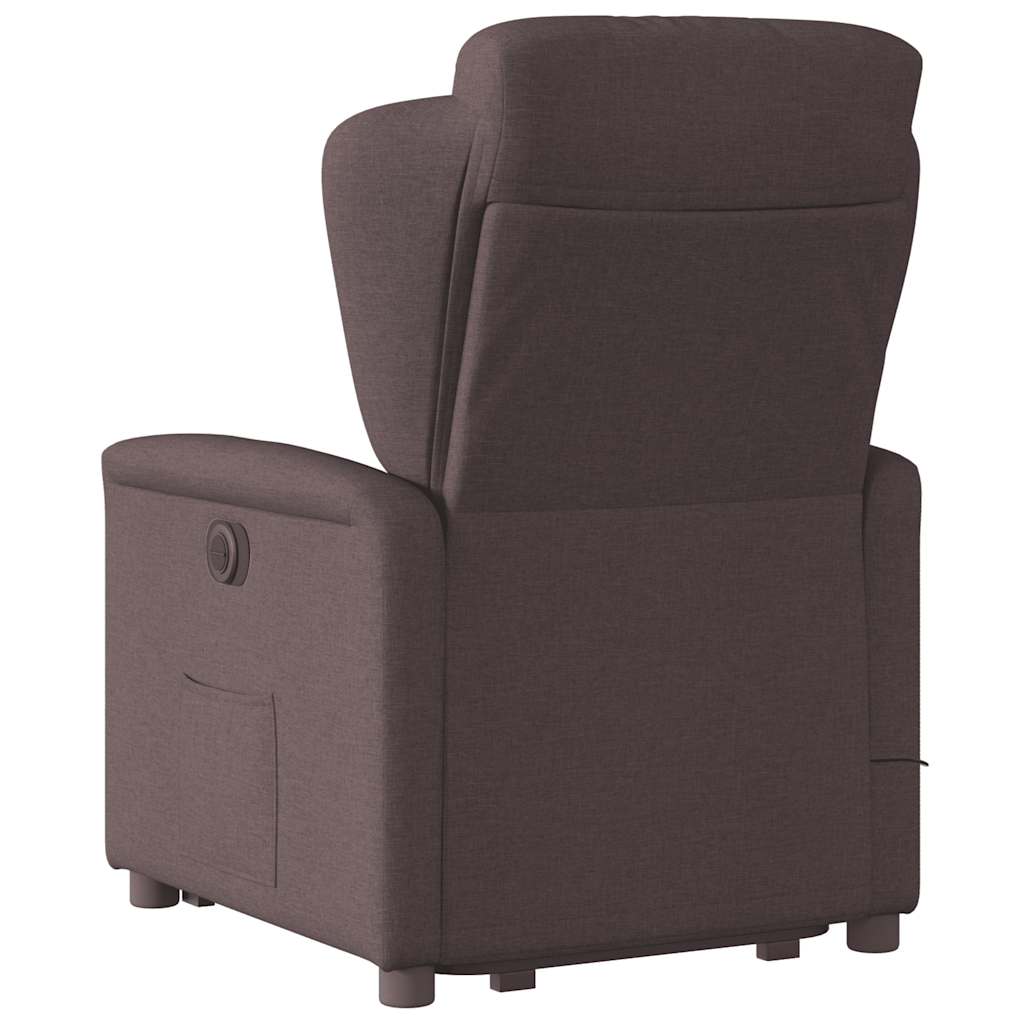 Fauteuil inclinable de massage Marron foncé Tissu - XIOS