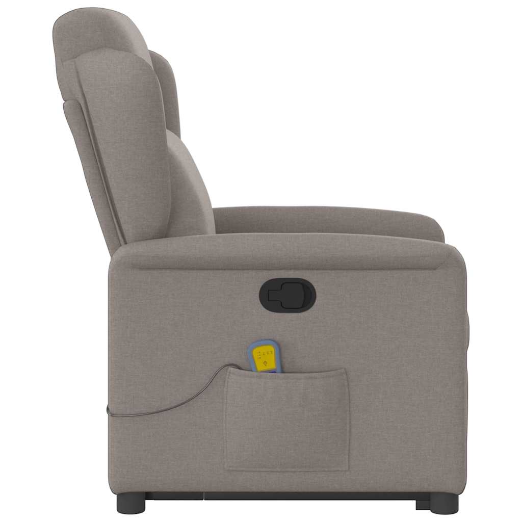 Fauteuil inclinable de massage Taupe Tissu - XIOS