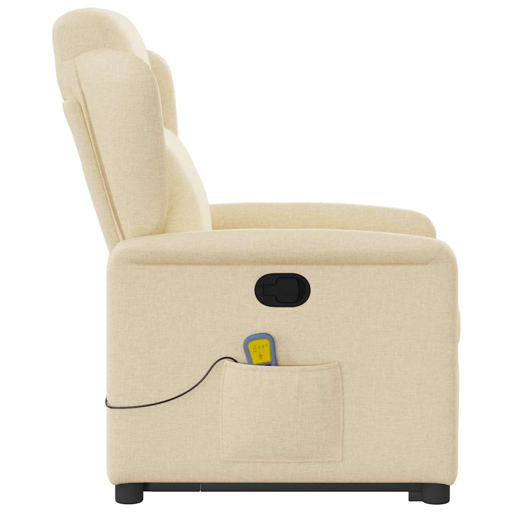 Fauteuil inclinable de massage Crème Tissu - XIOS